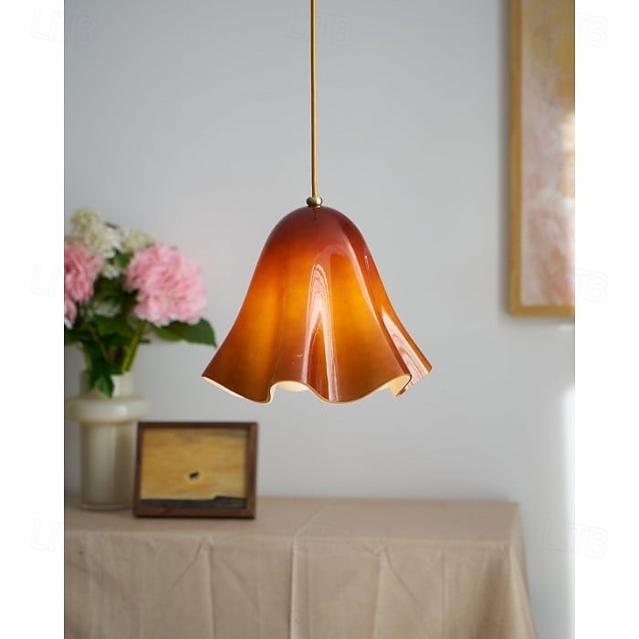 lampada a sospensione in vetro artistico - lampada da soffitto moderna ispirata alla fioritura del 2025 a $299.99 –P15