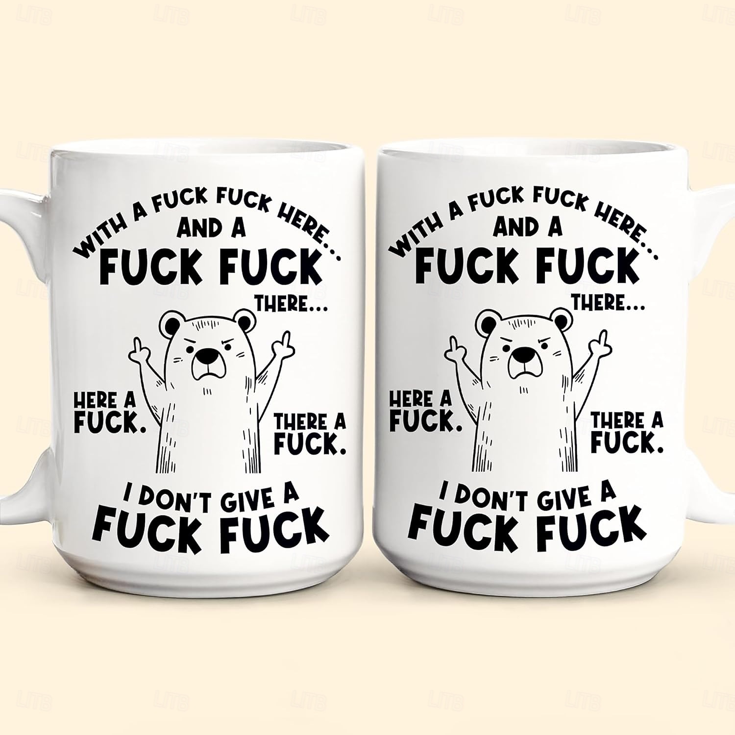 Caneca engraçada "Foda-se, não dou a mínima" - Caneca de cerâmica divertida para trabalho, escritório ou casa - Presente para amigos com humor de 2026 por $16.99 –P6