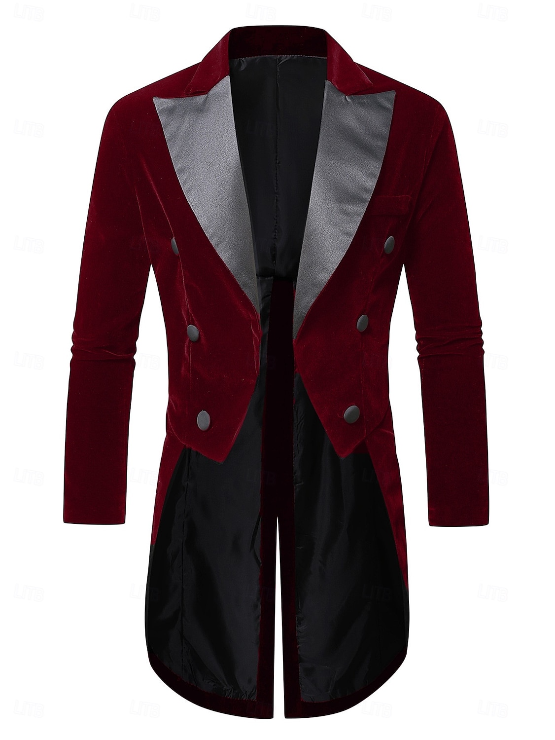 Retro Vintage Punk & Gothic Medieval Tuxedo Tailcoat Long Sleeves Vampire Knight Ritter Fancy Dress Men's Steampunk Halloween Performance LARP Ren Faire Adults' Coat Fall & Winter 2026 - $79.99 –P7