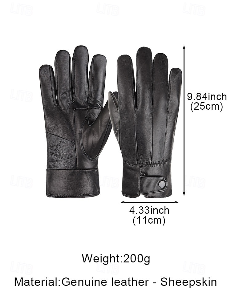 мужские перчатки из овчины — водонепроницаемые, с флисовой подкладкой для тепла, стильные и практичные для зимнего отдыха на свежем воздухе 2026 - $18.99 –P10
