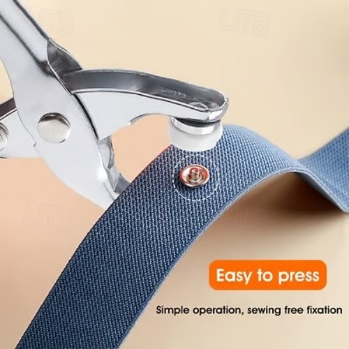 100pcs Stainless Snap Button Fastener Kit with Tool Set & Heavy-Duty Pliers-Like Tool (9.5mm) - 10 Color-Coded Snap Buttons for Clothing, Jeans, Bags, Jackets 2026 - $12.99 –P5