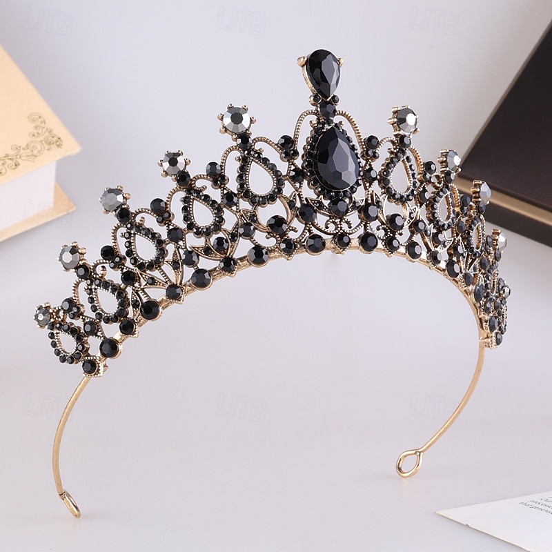 2026年 クラウンティアラ ヘッドドレス 合金 結婚式 誕生日 かわいいスタイル シャイニー と ラインストーン クリスタル かぶと 帽子  コレクション – $10.99 –P2