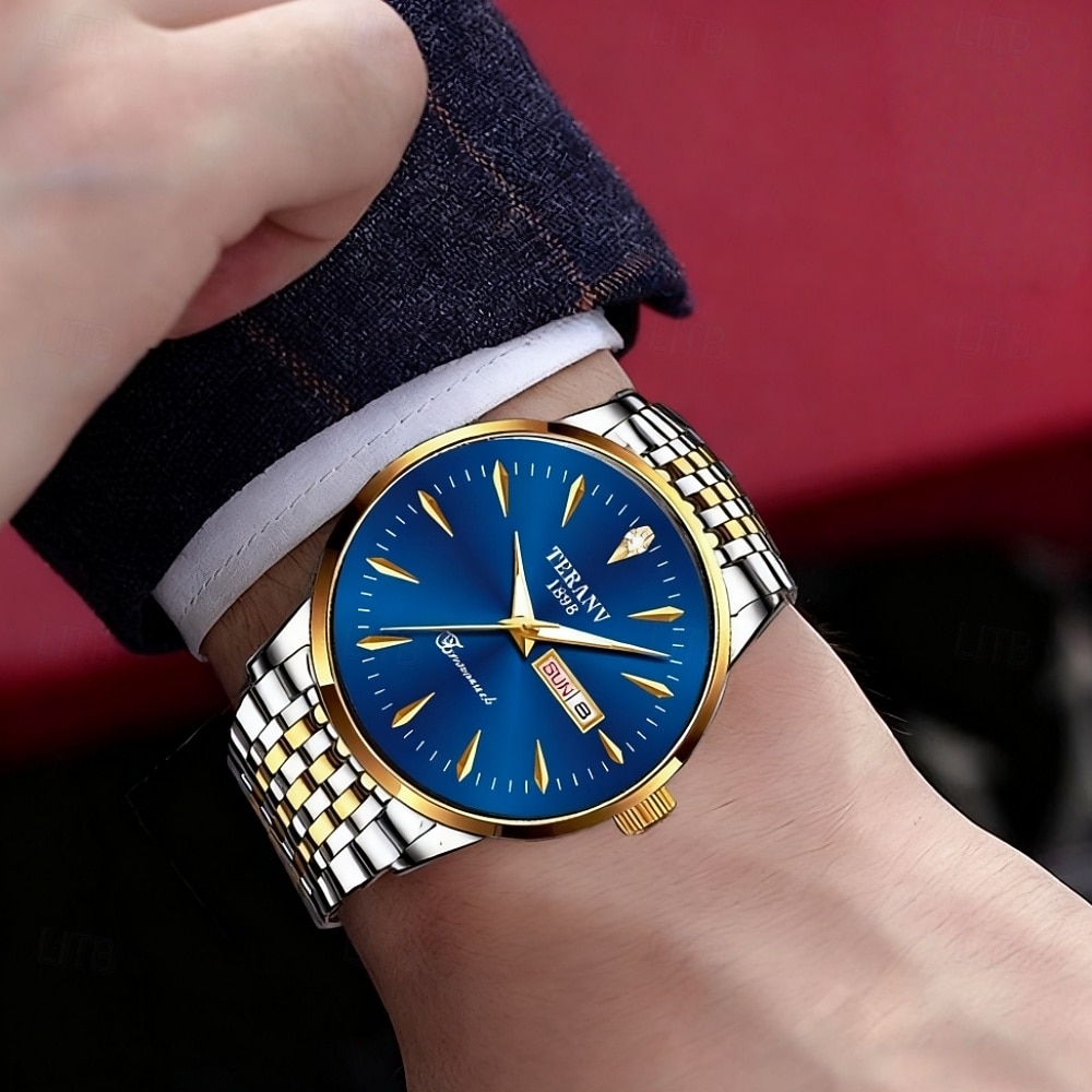 Geavanceerd herenhorloge modieuze heren quartz horloge modieuze kalender fluorescerende wijzerplaat het beste cadeau voor mannen 2026 - $25.99 –P7