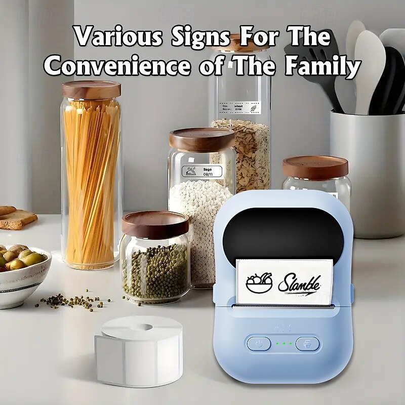 Машина для изготовления этикеток p5 с лентой, небольшой термопринтер для наклеек, портативный Bluetooth 2026 - $37.99 –P6