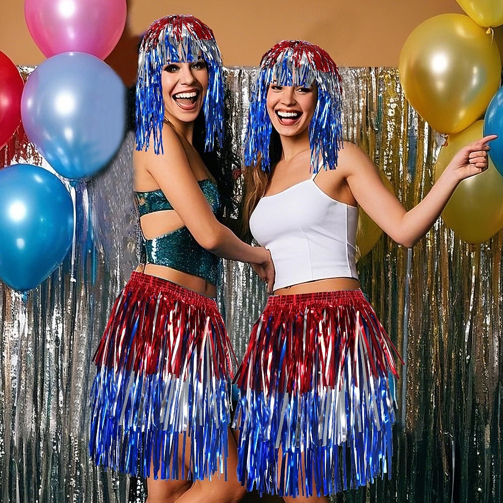 Peluca de carnaval 2026 Rubio Rosa Rojo Rizado Media Peluca sintética para festival Carnaval Desfile Cabello para disfraz de cosplay para Mujer 2026 - $5.52 –P1