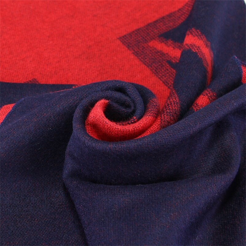 Муж. Прямоугольный платок на открытом воздухе На каждый день Повседневные Красный Темно-синий ШАРФ Полоса 2026 - $10.49 –P6