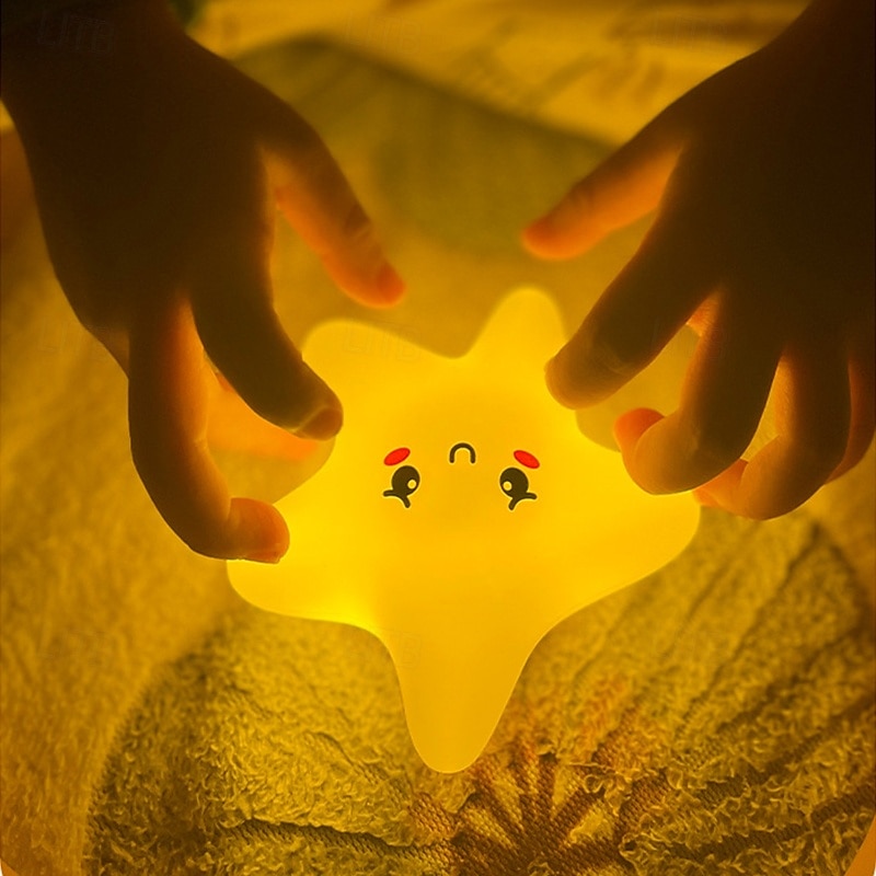 Star Moon Cloud Light Rechargeable Sleep Companion Night Light Silicone Patting Light Bedroom Bedhead Cute Atmosphere Light 2026 - $15.99 –P8