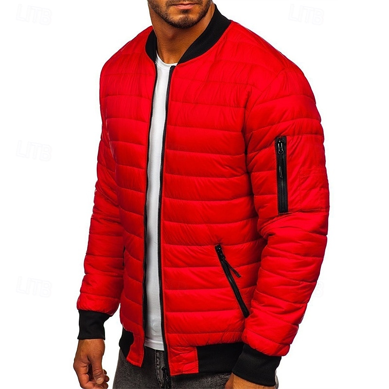 Per uomo Cappotto Invernale Giacca imbottita Giacca Imbottita Tasca Poliestere Vacanza Abbigliamento quotidiano Data Regolare Moda Casual Confortevole Calore Termico Autunno & Inverno Colore Solido del 2026 a $30.99 –P6