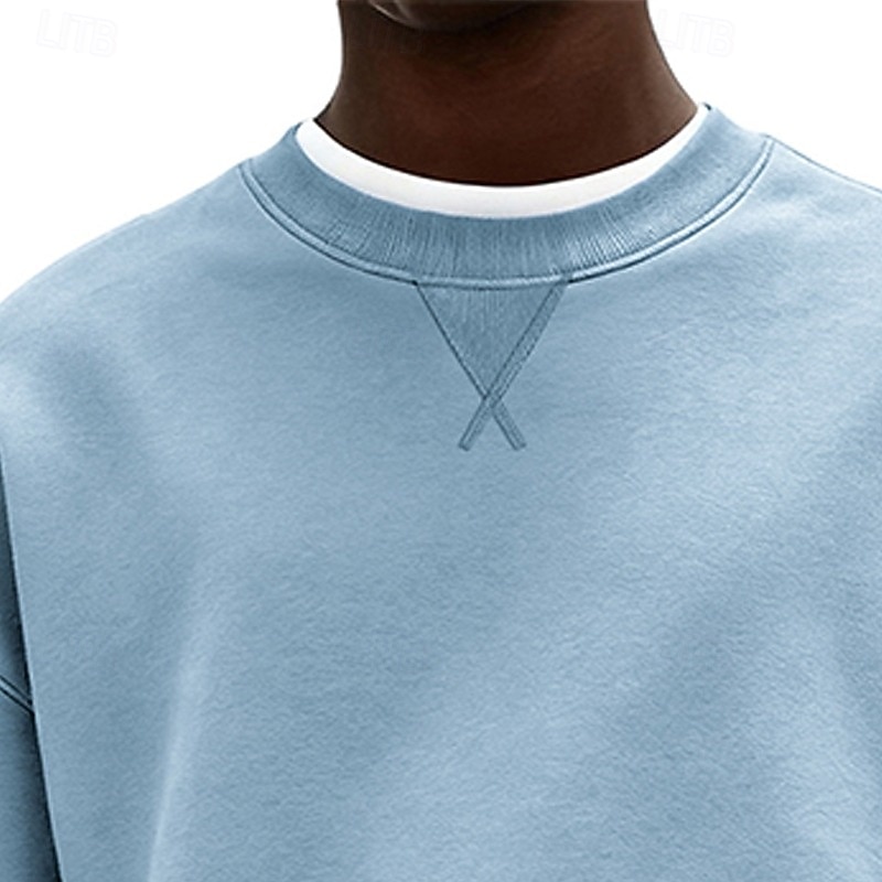 Herren Sweatshirt Pullover Lila + Blau Marineblau + Dunkelgrau Dunkelgrün + Gelb Hellgrün + Marineblau Hellblau + Hellgrün Rundhalsausschnitt Einfach Oversize Sport & Outdoor Lässig Täglich 2026 - $41.99 –P10