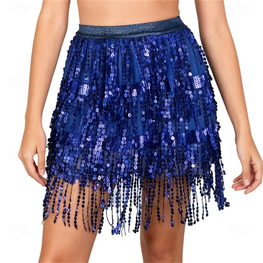 Samba Dancewear Belly Dance Sequin Tassel Skirt Half Bead Performance Skirtl Performance Costume 2026 - €31.57 –P3