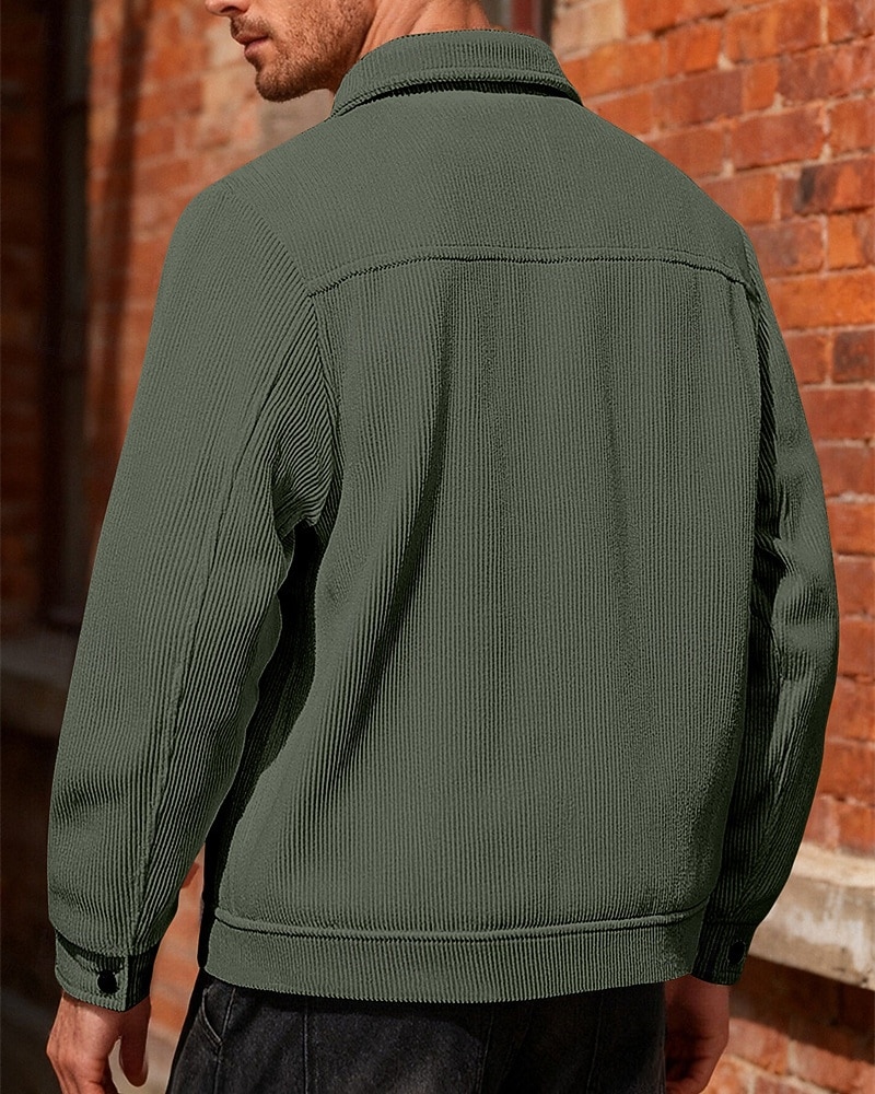 Per uomo Giacca Leggera Giacca Camicia Giacca Casual All'aperto Streetwear Tasca Bottoni Primavera & Autunno Autunno & Inverno Semplice Streetwear Quotidiano Collo ripiegato Regolare Nero Marrone del 2026 a $31.99 –P11