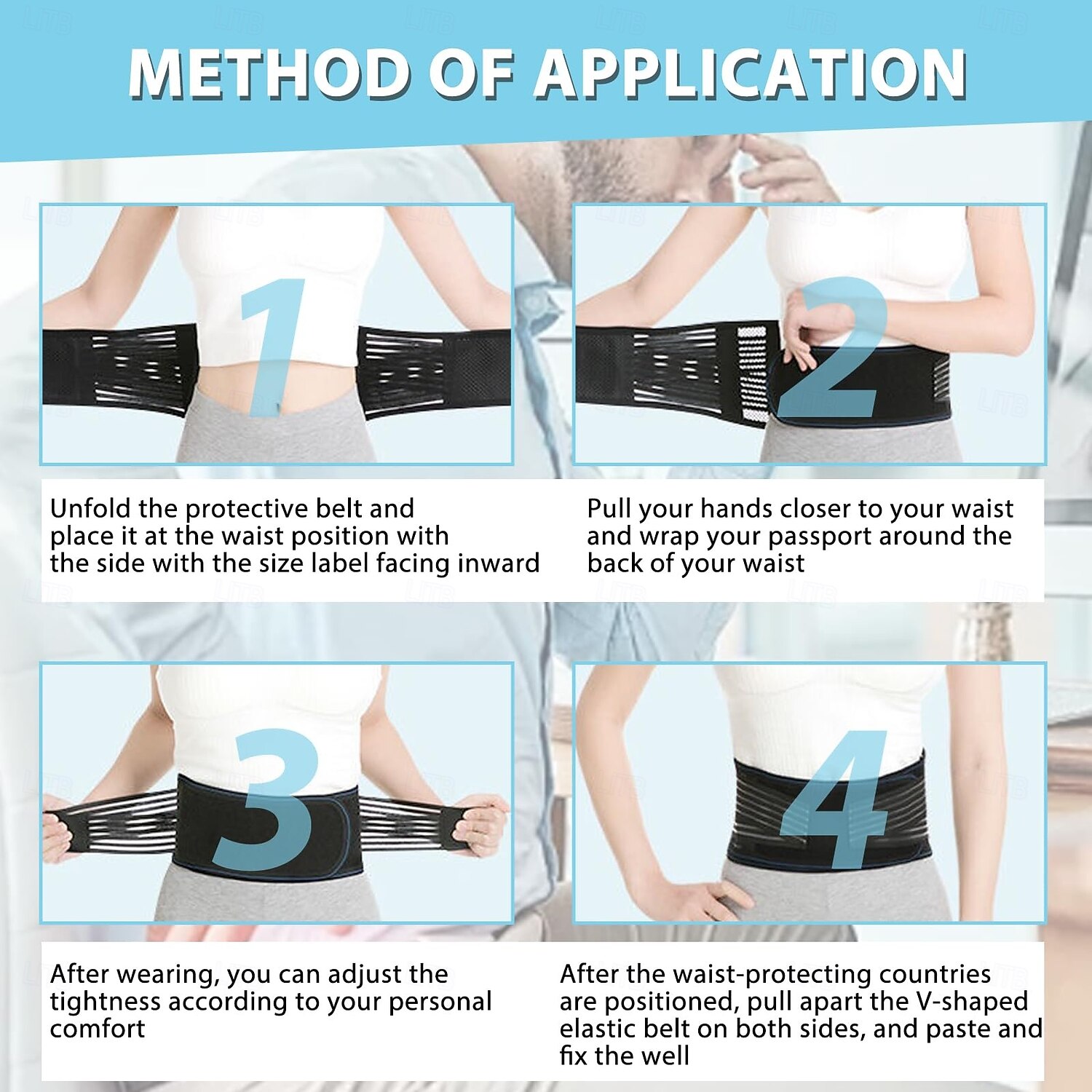Back Brace for Men and Women, Anti Skid Mesh Adjustable Back Lumbar Waist Support Belt Lower for Back Pain Relief 2026 - $22.99 –P6