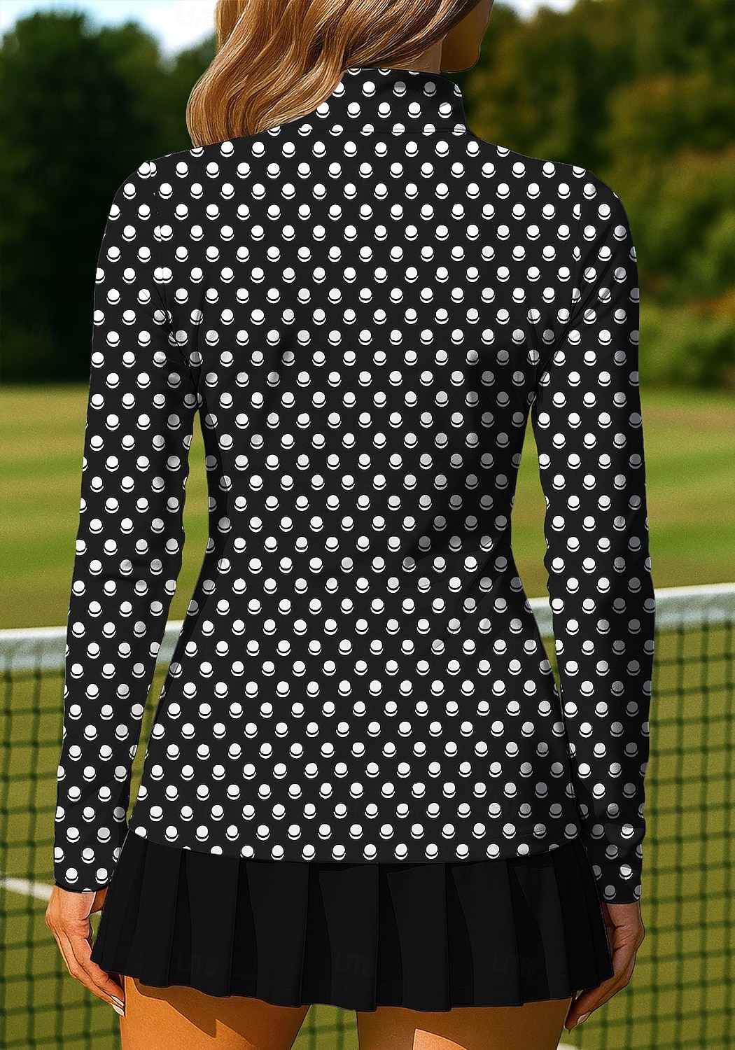 Per donna Geometrico A Pois A righe Top Maglietta Maglietta sportiva Polo da golf Manica Lunga Pois Righe Stampato UPF50+ Resistente ai Raggi UV Protezione UV Elastico Traspirante Pilates Pallavolo del 2026 a $25.99 –P2