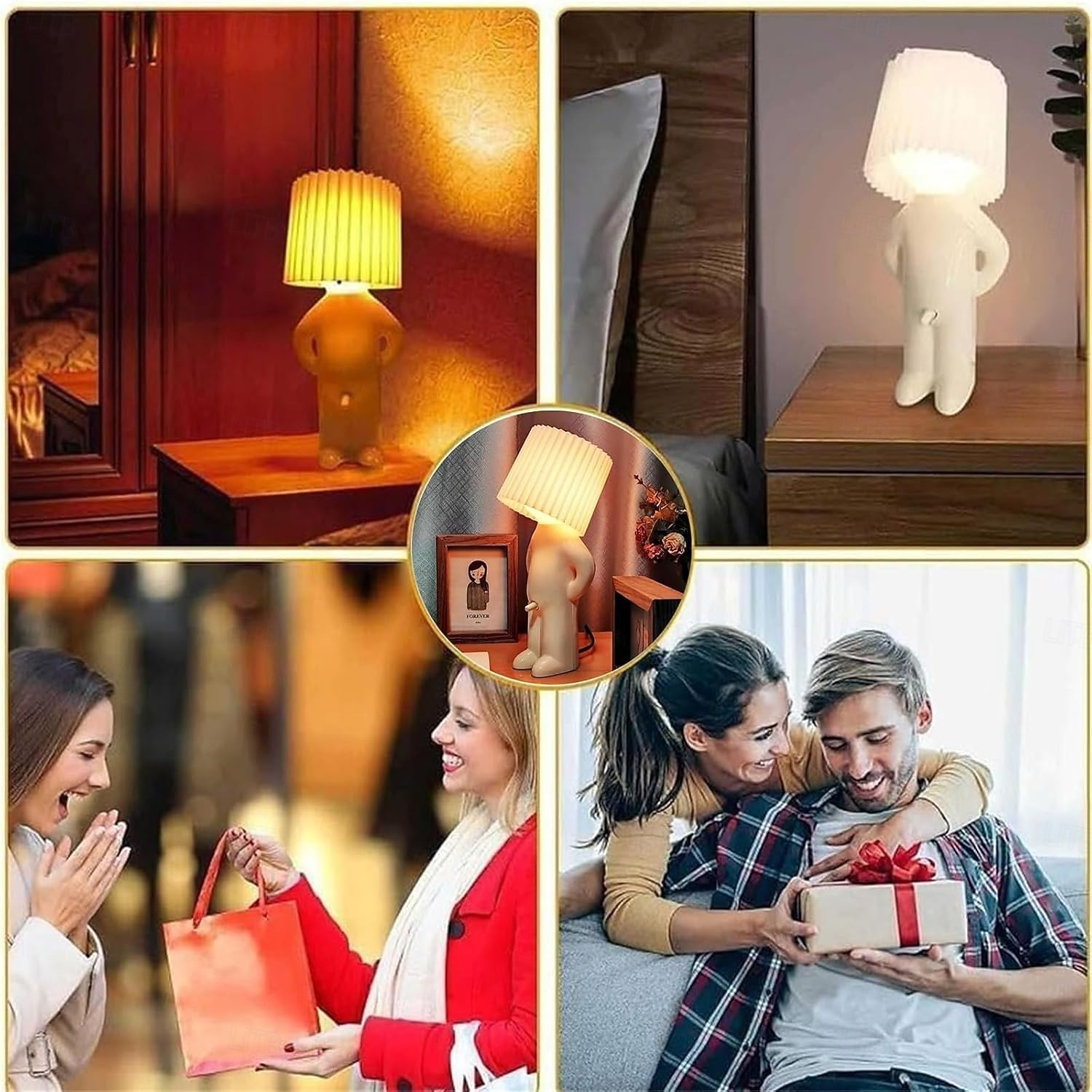 Rolig bordslampa, USB, rolig på/av-knapp blyg pojke sänglampa nattlampa humor skämt present till vuxna mamma kvinnor fru flickvän födelsedag alla hjärtans dag honom henne 2026 - $23.99 –P5