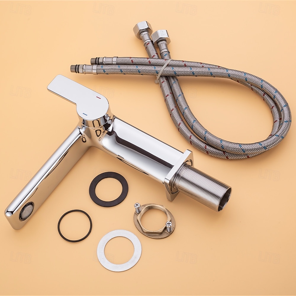 Bathroom Sink Faucet - Classic Electroplated Centerset Single Handle One HoleBath Taps 2025 - $194.99 –P1