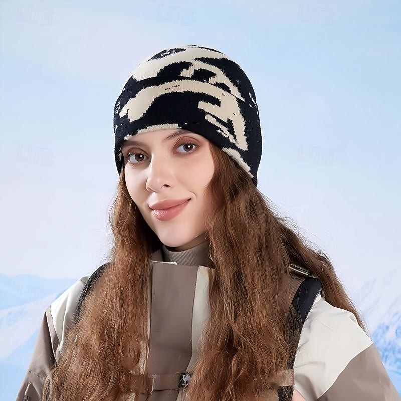 Winter Outdoor Cold Weather Hat For Women Stylish European American Knit Beanie With Ear Protection Large Head Cover Warm Fleece Lined Winter Cap 2026 - $9.49 –P2