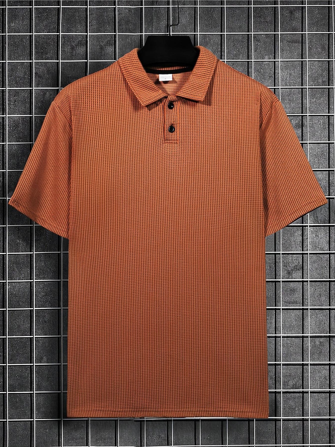 Men's Waffle Polo Shirts Textured Casual Sports Lapel Ribbed Polo Collar Short Sleeve Fashion Basic Plain Classic Plain Summer Spring Regular Fit White Waffle Polo Shirts 2026 - $20.99 –P10