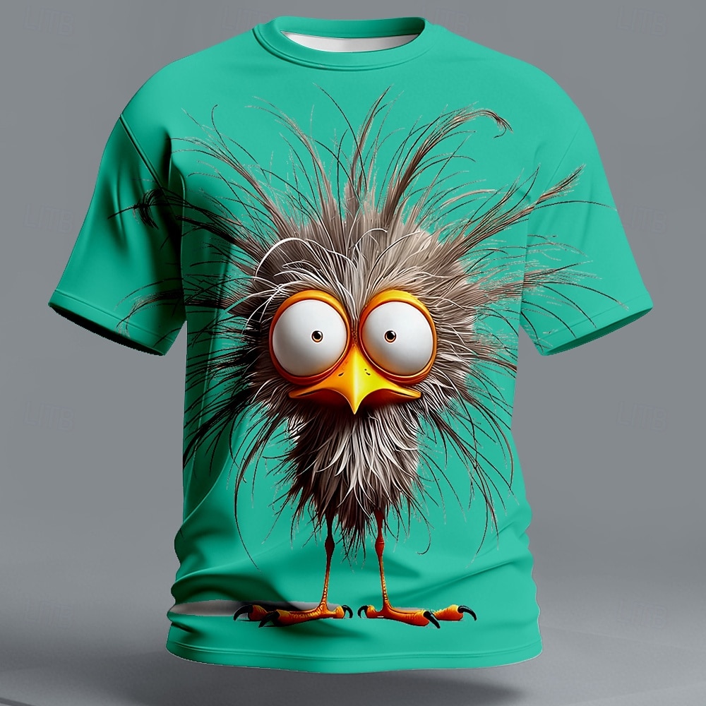 Homme Oiseau Grincheux T-shirt Manche Courte T-shirt Impression 3D Col ras du cou Chemise Exagéré Designer Soirée Fête Bleu Noir Jaune Été Printemps Vêtement Tenue S M L XL XXL XXXL de 2026 ? $21.99 –P2