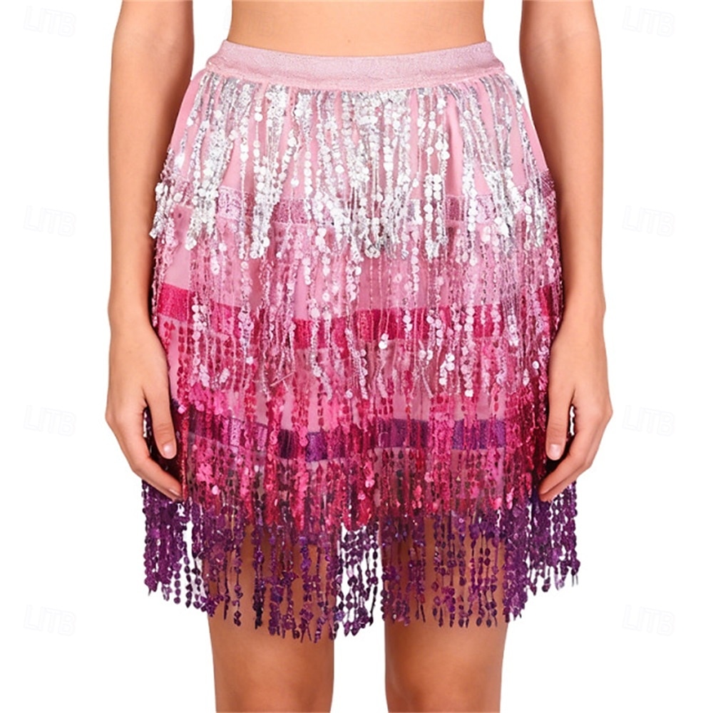 Samba Dancewear Belly Dance Sequin Tassel Skirt Half Bead Performance Skirtl Performance Costume 2026 - €31.57 –P11
