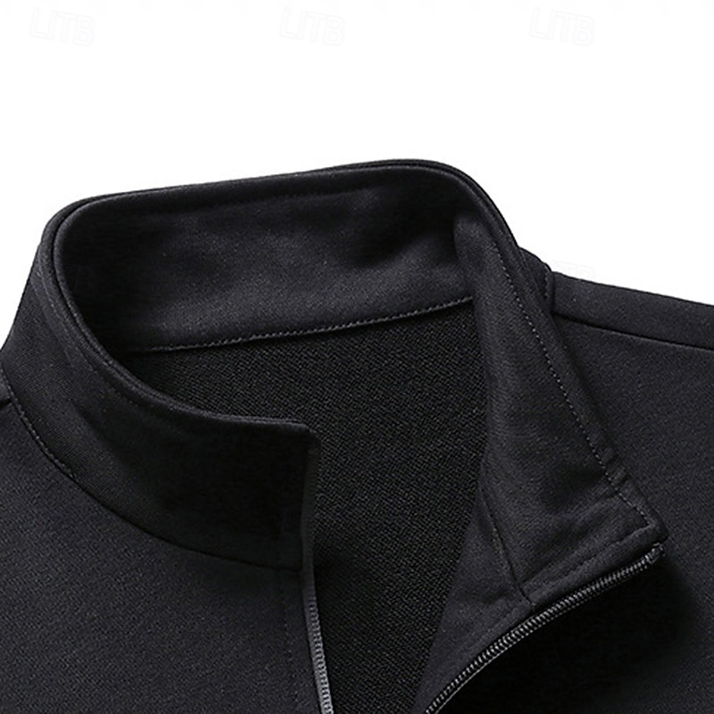 Ανδρικά Μπουφάν με φερμουάρ Φόρμα 2 τεμαχίων Αθλητικά παντελόνια φόρμας με τσέπη Μονόχρωμο Ρούχα σύνολα Άνοιξη Φθινόπωρο Μαύρο Μπλε Γυμναστήριο Πεζοπορία Προπόνηση Ελαφρύ Αναπνέει Μακρυμάνικο 2026 - $49.99 –P6