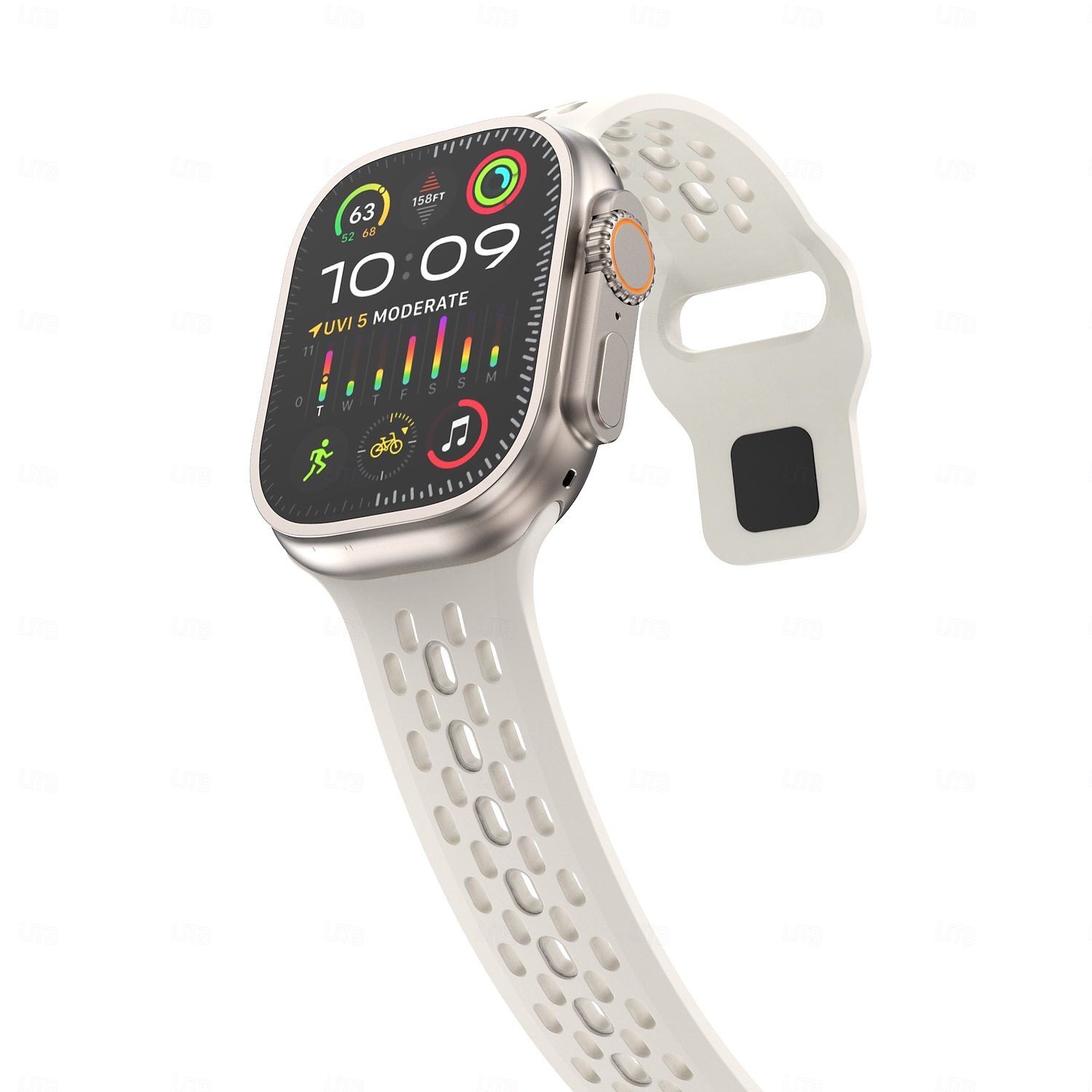 Sportarmband Solo-Loop Kompatibel mit Apple Watch Armband 38mm 40mm 41mm 42mm 44mm 45mm 49mm Sternenlicht Luxus Verstellbar Silikon Ersatzarmband für iwatch Ultra 3 2 Series 11 10 9 8 7 SE 6 5 4 3 2 1 2026 - $23.99 –P4