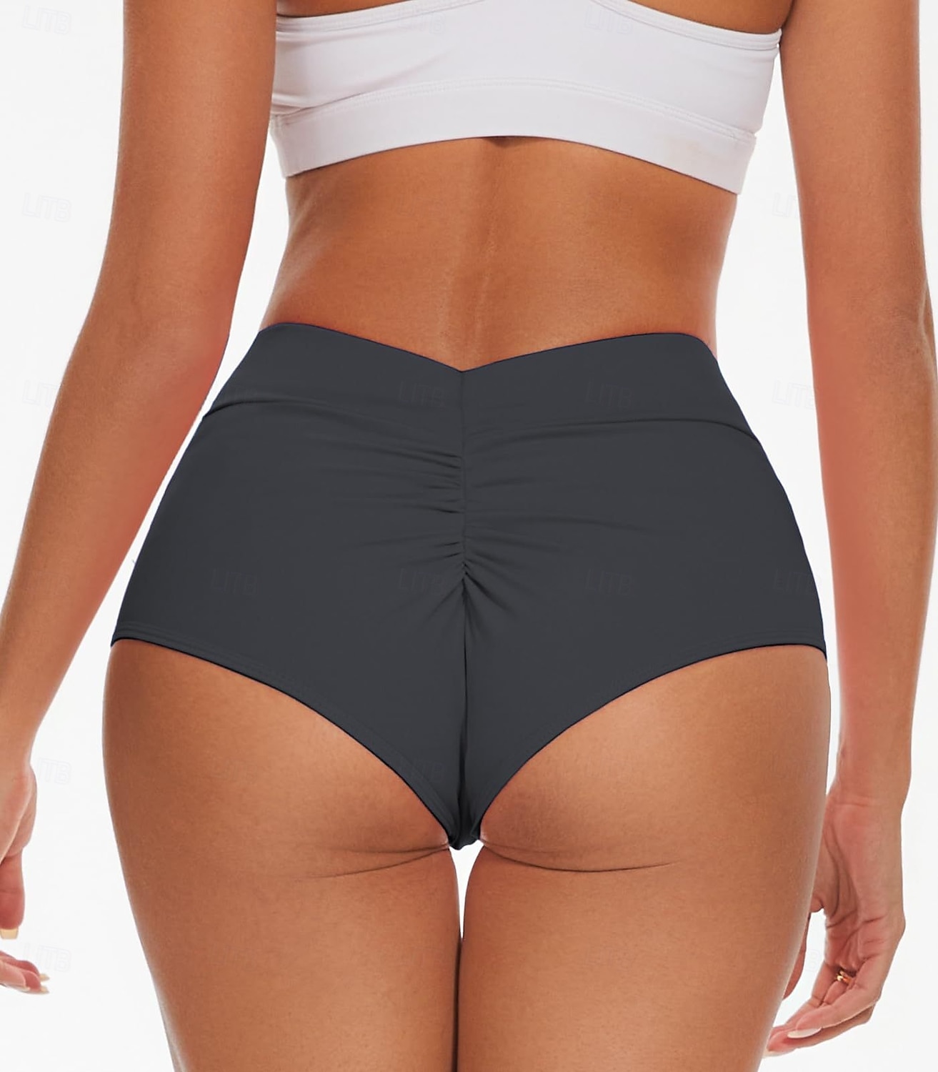 Damen dehnbare Boxershorts Badeanzug Dehnbare Boxershorts Shorts Hohe Taille Urlaub Strandbekleidung Einfarbiger ärmelloser Badeanzug 2026 - $22.99 –P12