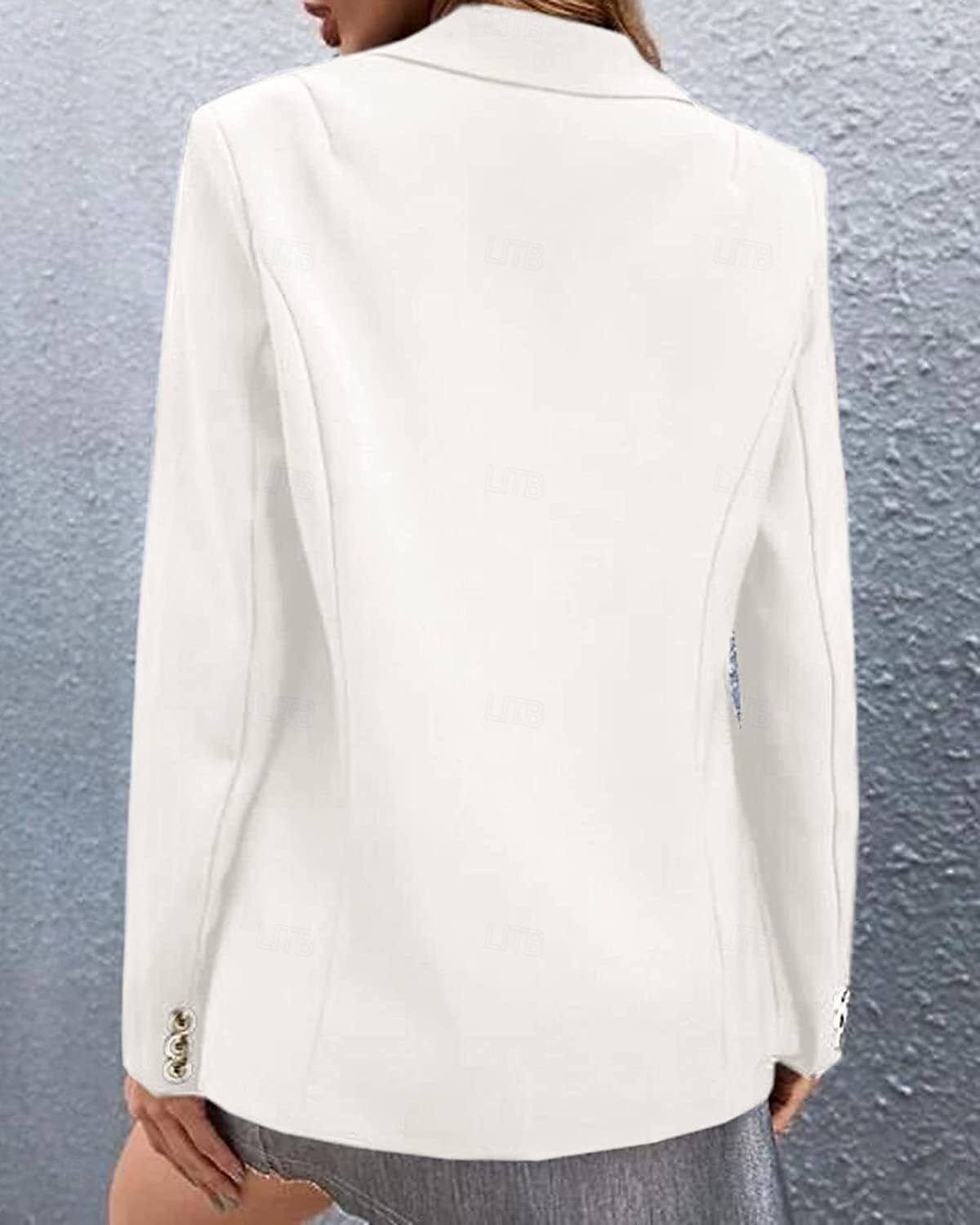 Women's Suits Comfortable Buttons Elegant Fashion Daily OL Style Plain Formal Vacation Office Office / Career Regular Notch Lapel Regular Fit Long Sleeve Outerwear Black White Pink Summer Spring 2026 - $28.99 –P5