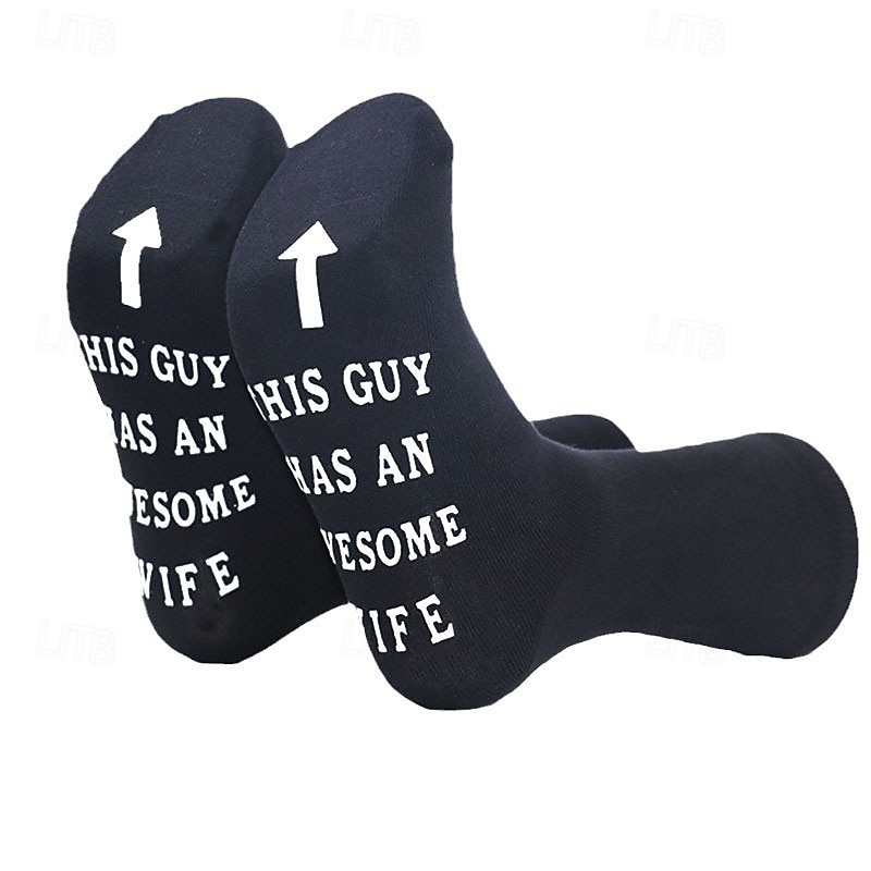 Funny Gifts for Men Dad Husband Funny Cotton Novelty Socks Breathable Funky 6-11 Valentines Birthday Gifts 2026 - $13.49 –P5