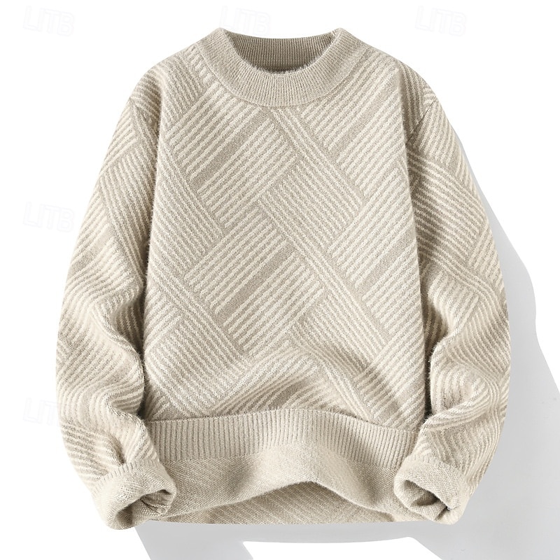 Per uomo Felpa Maglione A Coste Maglia Top Regolari Lavorato a maglia Slim Fit A righe Girocollo Maglieria Contemporaneo Casuale Abbigliamento quotidiano Abbigliamento Autunno & Inverno Nero Cachi M del 2026 a $34.99 –P2