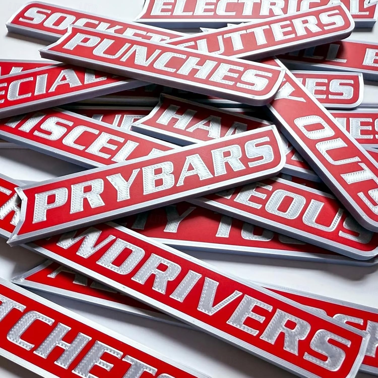 12 kappaleen pakkaus magneettisia työkalupakkietikettejä, 3D-tulostettuja työkalupakkietikettejä, yleisiä työkalupakkien järjestelytarvikkeita, uudelleenkäytettäviä etikettejä teräksisille 2026 - $15.99 –P13