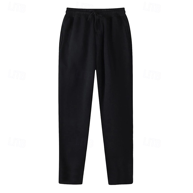 Paquetes múltiples 3 piezas Hombre Negro+Gris Oscuro+Azul Marino Pantalones de Deporte Pantalones Correa Cintura elástica Plano Vacaciones Ropa Cotidiana Poliéster Primavera 2026 - $40.99 –P7