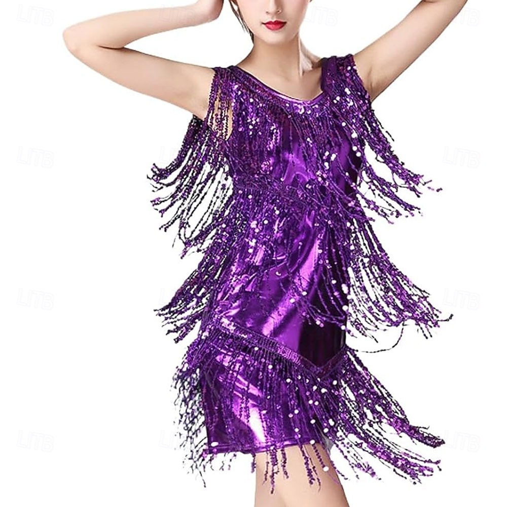 Robe de danse des années 1920 à franges à sequins pour femmes Samba Dancewear Costume de performance de 2026 ? €45.71 –P1