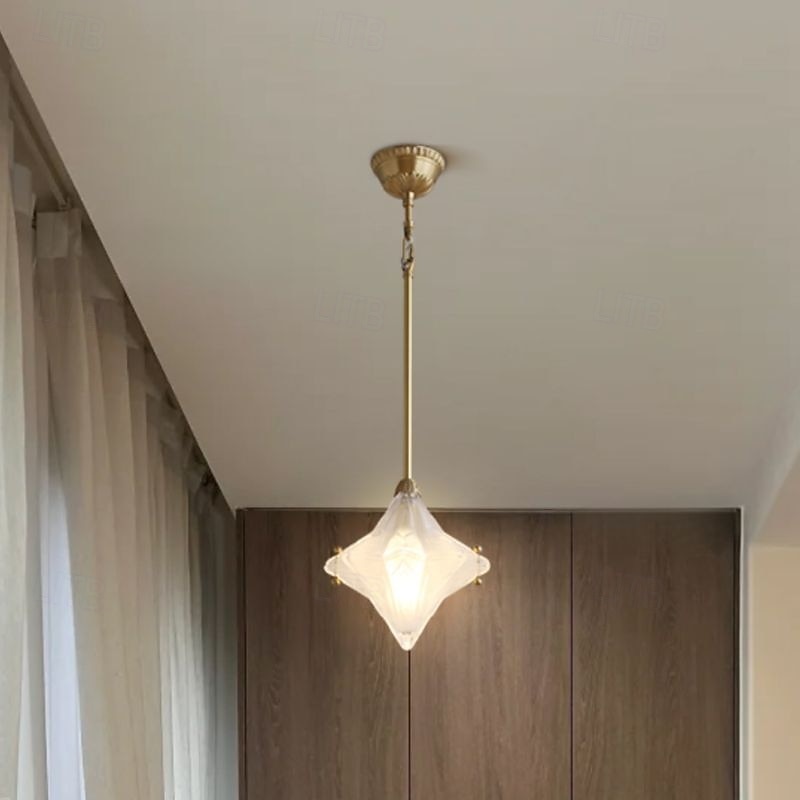 Art Deco -tähtiriippuvalaisin - geometrinen himmeälasiriipus 2026 - $151.19 –P16