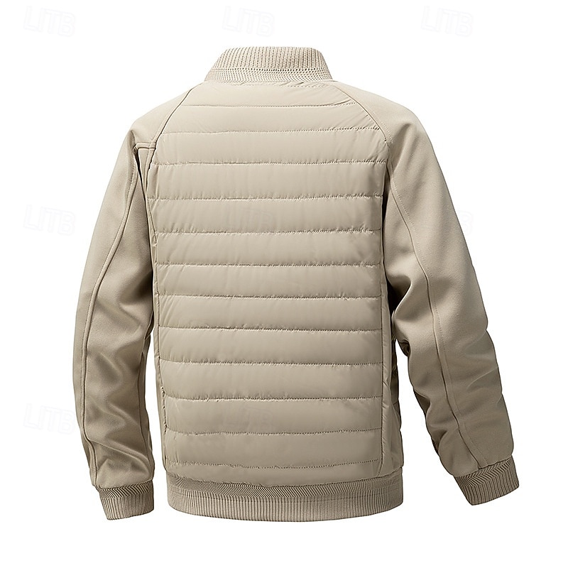 Men's Winter Coat Quilted Jacket Padded Jacket Pocket Quilted Polyster Outdoor Casual Daily Regular Fashion Streetwear Contemporary Thermal Warm Winter Solid Color Black Khaki Army Green Puffer Jacket 2026 - $65.99 –P2