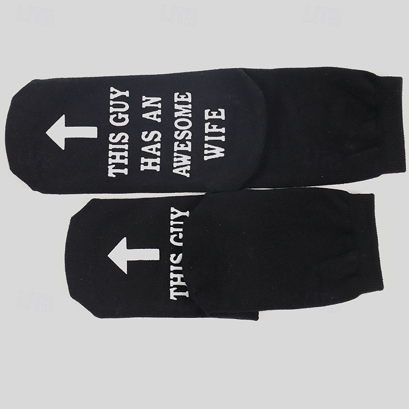 Funny Gifts for Men Dad Husband Funny Cotton Novelty Socks Breathable Funky 6-11 Valentines Birthday Gifts 2026 - $13.49 –P4
