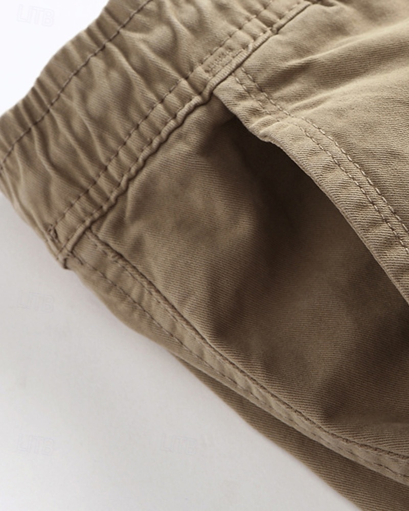 Homens Calças Cargo Calças Bolso multi Tecido A Prova de Vento Vestível Comprimento total Ao ar livre Diário Acampar e Caminhar Roupa de rua à moda Exército verde Preto de 2026 por $47.99 –P5