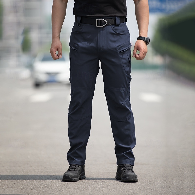 Men's Cargo Pants Trousers Multi Pocket Solid Color Windproof Wearable Daily Outdoor Camping & Hiking Streetwear Stylish Blue Camouflage khaki Micro-elastic 2026 - $24.99 –P13