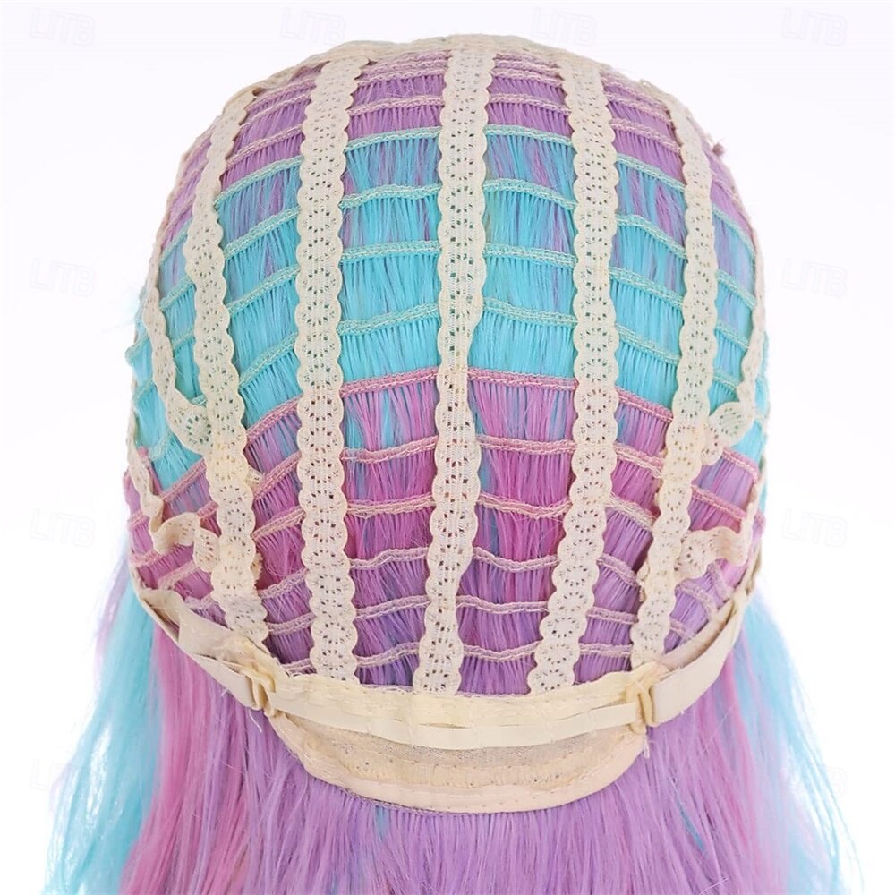 Peruca de Carnaval 2026 Rosa Azul Roxo Encaracolado Ondulado Curto Peruca sintética para festivais Mardi Gras Parada Cabelo para fantasia de cosplay para Feminino de 2026 por $21.99 –P5