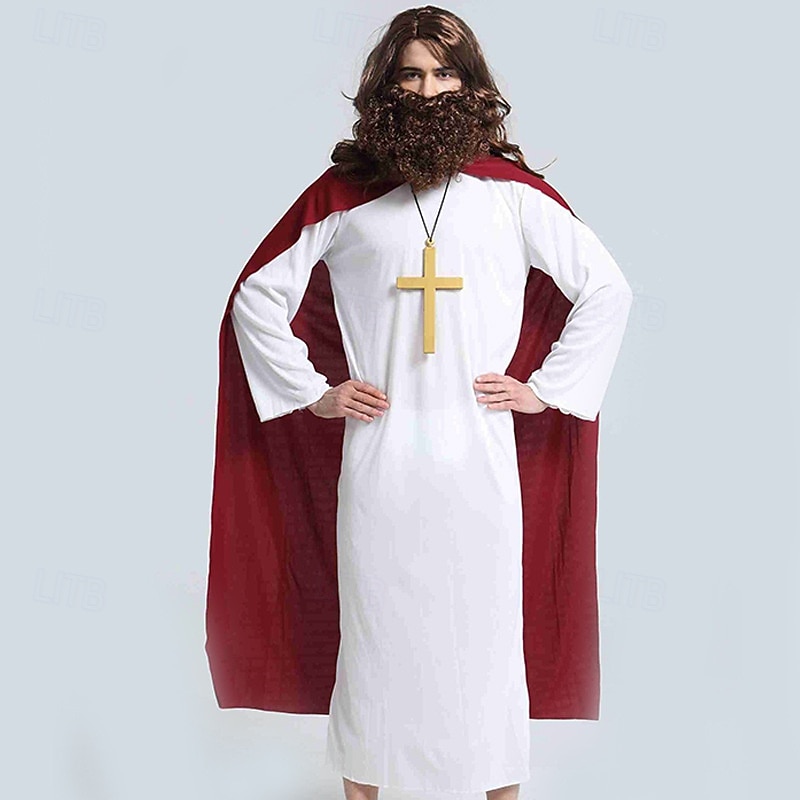 Jesus Nativity Joseph Costume Fancy Costume Christmas Pageant Costumes Men's Cosplay Costume Christmas Costume Adults Christmas New Year Performance Party Onesie 2026 - $34.99 –P1