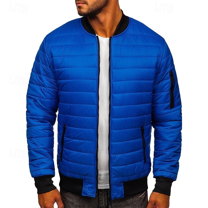 Per uomo Cappotto Invernale Giacca imbottita Giacca Imbottita Tasca Poliestere Vacanza Abbigliamento quotidiano Data Regolare Moda Casual Confortevole Calore Termico Autunno & Inverno Colore Solido del 2026 a $30.99 –P12