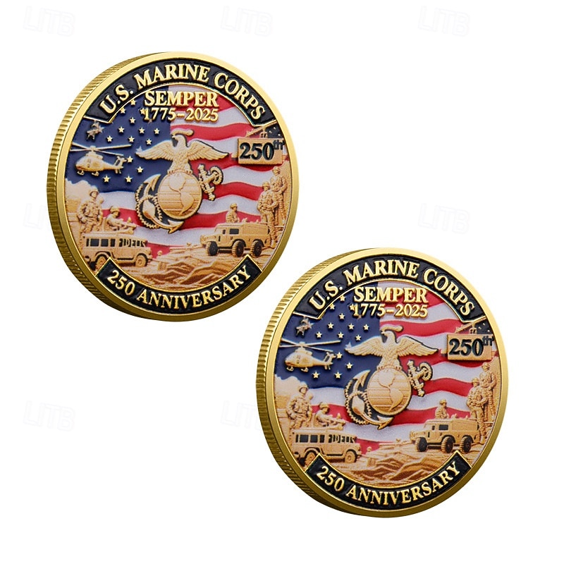 250-vuotisjuhlan muistokolikot – Yhdysvaltojen merijalkaväen suunnittelu keräilykolikot kestävät metalliset näyttelykolikot keräilijöille ja lahjaidea patriotinen sotilasaihe semikvinkentenniaalille 2026 - $14.99 –P6