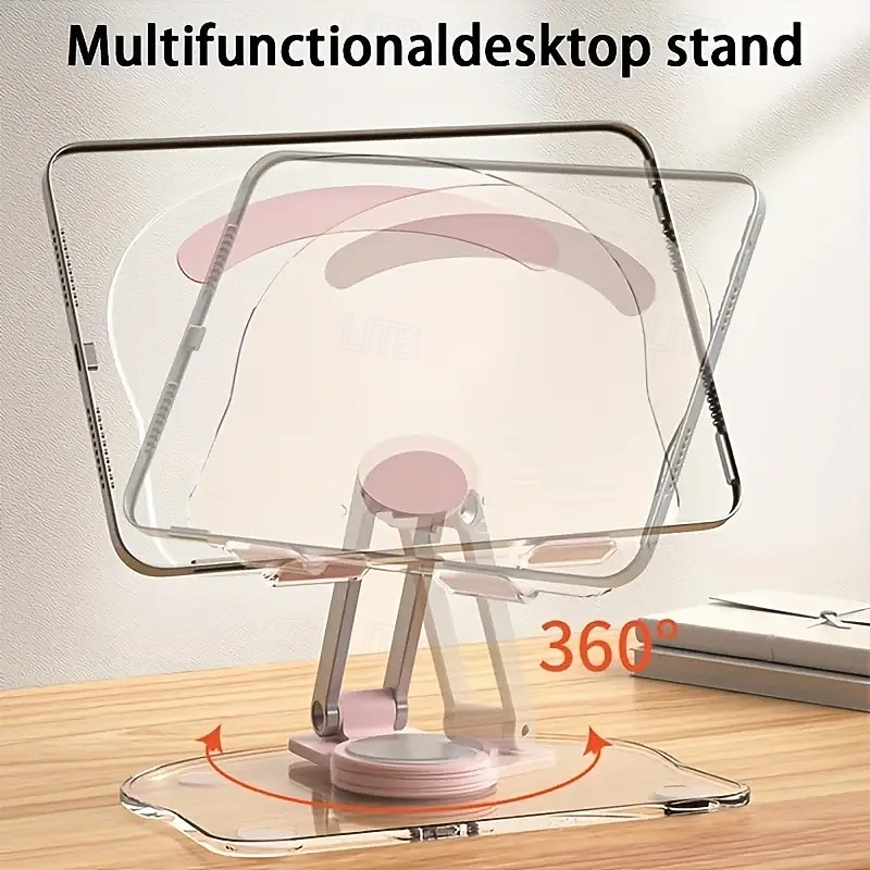 Складная прозрачная подставка для телефона с возможностью вращения на 360 градусов, имеющая симпатичный и минималистичный дизайн, идеально дополняет повседневное использование. 2025 - $13.99 –P5