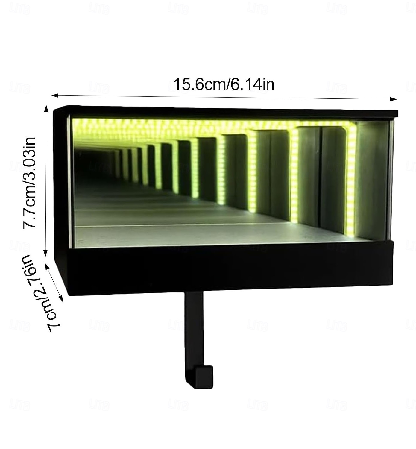 Брелок для ключей Infinity Garage, настенный держатель для ключей для гаража, брелок с 3D-зеркалом и светодиодной лампой, простая установка для прихожей, офиса, автолюбителя 2025 - $27.99 –P9