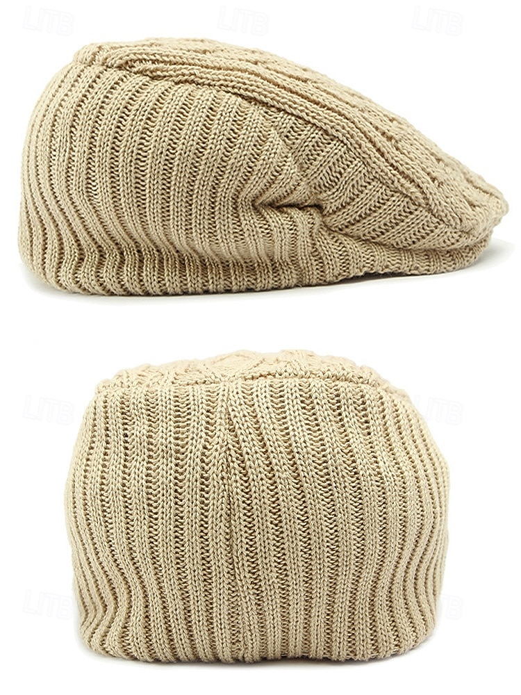 Gorro de tricô masculino – forrado com lã para maior aquecimento, diversas cores, design elegante em tricô trançado para atividades ao ar livre no inverno. de 2026 por $18.99 –P9
