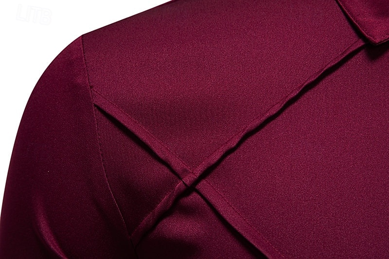 Loucos anos 20 Anos 20 Retro Vintage Blusa / Camisa Mafioso Padrinho Corte Justo Fantasia Homens Baile de Máscaras Traje de festa para noite Negócio / Cerimônia / Casamento Festa de Solteira Adulto de 2026 por $32.99 –P15