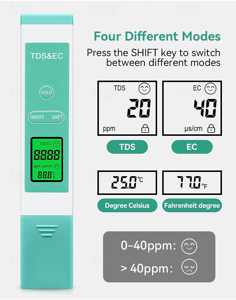 Digital Water Quality Tester Pen 3-in-1 Professional Tds Water Tester Pen Measures Tds Levels Conductivity And Temperature Suitable For Drinking Water Hydroponics Aquariums And Swimming Pools 2025 - $15.99 –P5