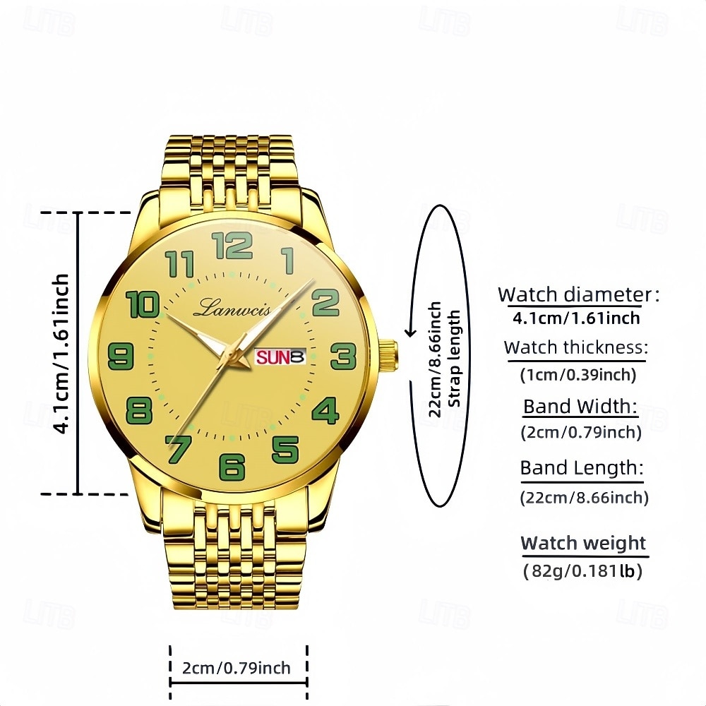 Advanced Men's Wristwatch Fashionable Men's Quartz Watch Fashionable Calendar Luminous Dial The Best Gift Choice for Men 2026 - $14.99 –P8
