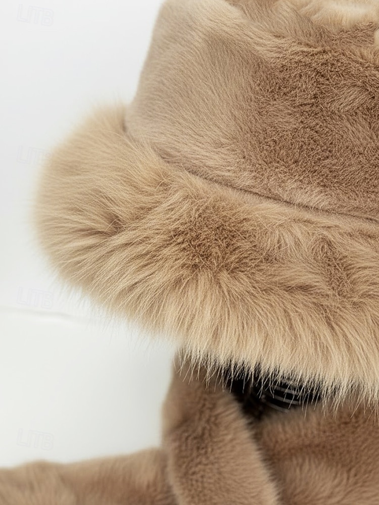Conjunto de gorro y bufanda de piel sintética para mujer – disponible en varios colores, suave y acogedor para el invierno, perfecto para la moda de clima frío. 2026 - $19.99 –P6