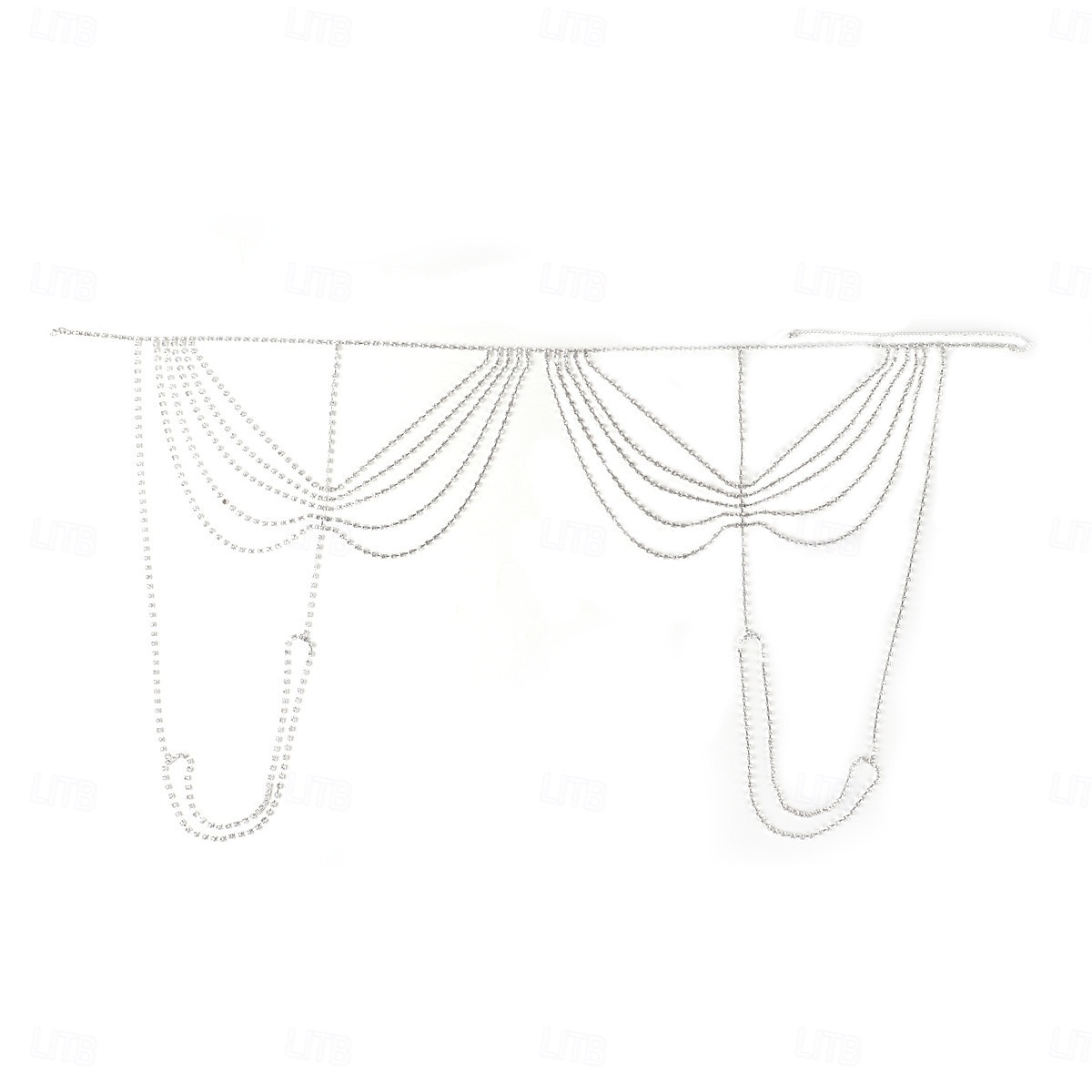 Женская многослойная цепочка на талию со стразами - блестящий золотой пояс с украшениями для тела для новогодних вечеринок, клубных нарядов &балы-маскарады 2026 - $18.99 –P1