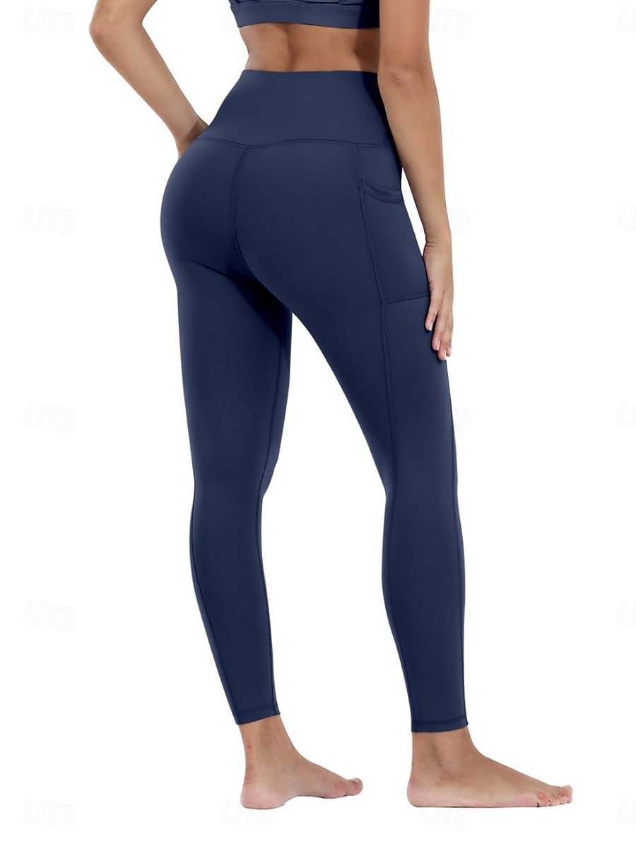 Damen Jogginghose Chinos Leggings Mode Basic Lässig Volle Länge Hohe Taille Einfach Elastischer Bund Bequem Weich Dehnbar Yoga Marineblau Schwarz Wein Grau Frühling Herbst Schmale Passform 2026 - $14.99 –P9